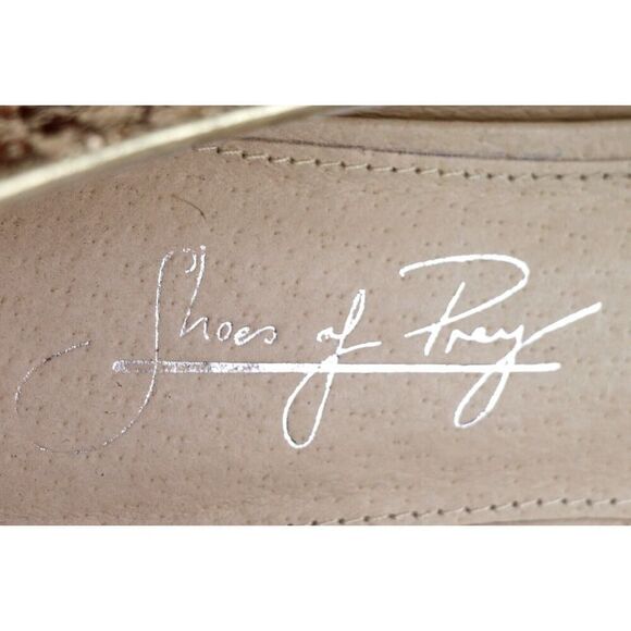 Shoes of Prey METALLIC GOLD GENUINE LEATHER FLAT BALLET SLIP ON SHOES Sz 6.5 - Picture 7 of 10